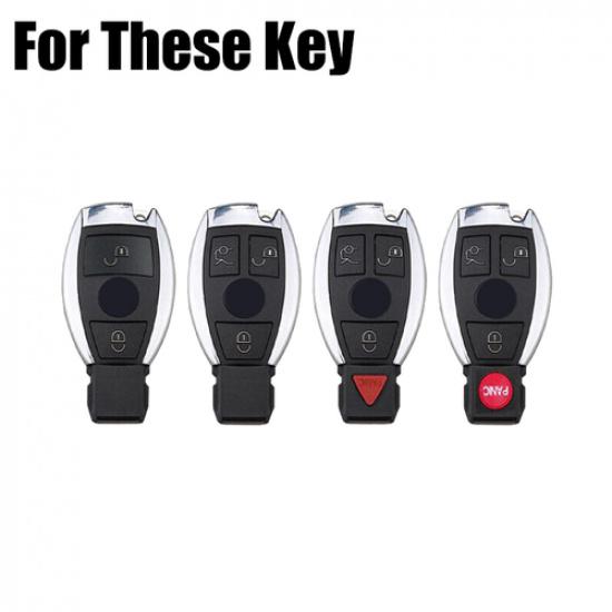 Zinc Alloy Leather Car Key Fob Case Cover For Mercedes Benz B C S E Class GLC