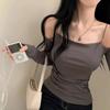 Korea New Style Pure Desire Sexy Off-The-Shoulder Two-Piece Illusionslims Women's Long Sleeve T-Shirt Versatile Smoot