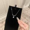 Shining Water Drop Pure Silver Necklace, Women's Light Luxury Clavicle Chain, Birthday Gift
