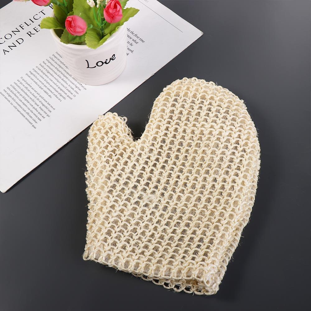 Cleaning Tool Bathing Accessories Body Scrubber Shower Brush Exfoliating Glove Sisal Bath Gloves