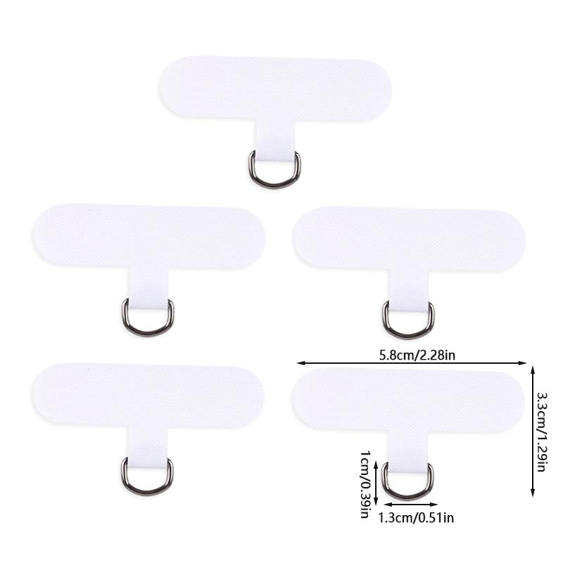

5pcs/lot Universal Phone Lanyard Gasket Patch Durable Ultra Thin Mobile Phone Sling Rope Card Clip Strap Hang Cord Tab Oxford