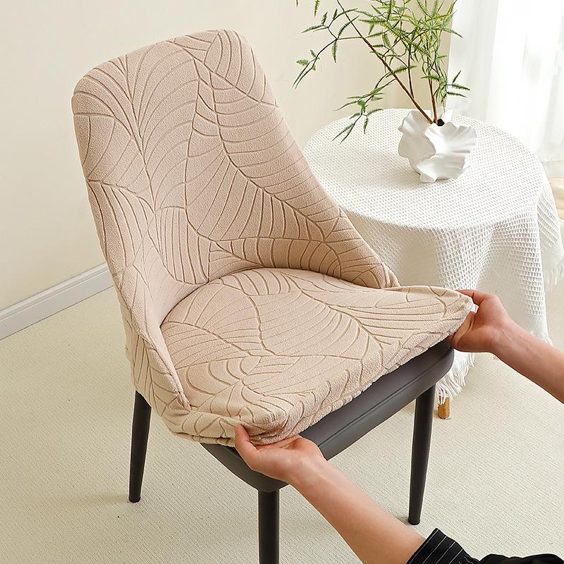 

Современный простой чехол для изогнутого стула с коротким подлокотником, жаккардовый чехол для обеденного стола и стула для дома в отеле, цельный чехол для стула, чехол для табурета 49*12*6cm хаки