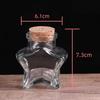 Star Shaped Glass Bottles Wishing Ornament Crafts Gift Jars Christmas Wedding Present Clear Storage Bottle Christmas Decorations