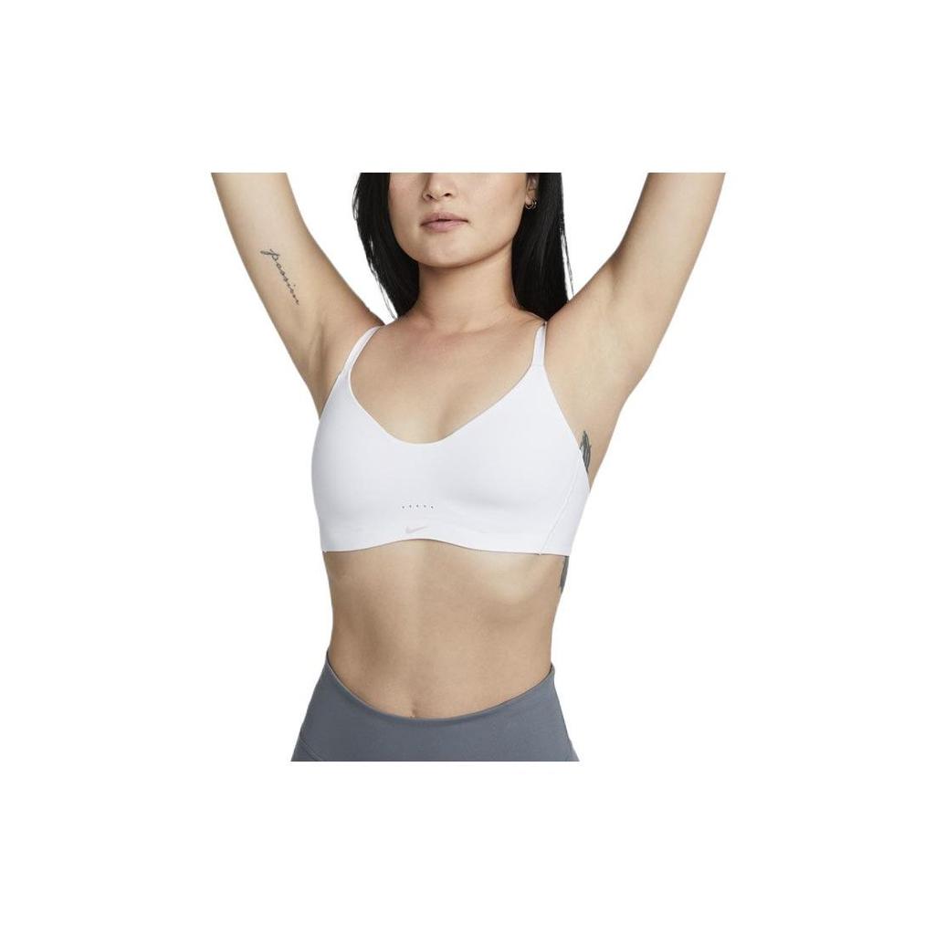 Nike Dri-FIT Alate Minimalist Low Intensity Support Sports Bra Women Underwear White DM0527-100