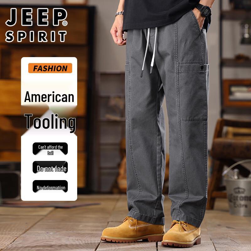 

JEEP SPIRIT Men s Loose Fit Straight Leg Cargo Pants 4XL