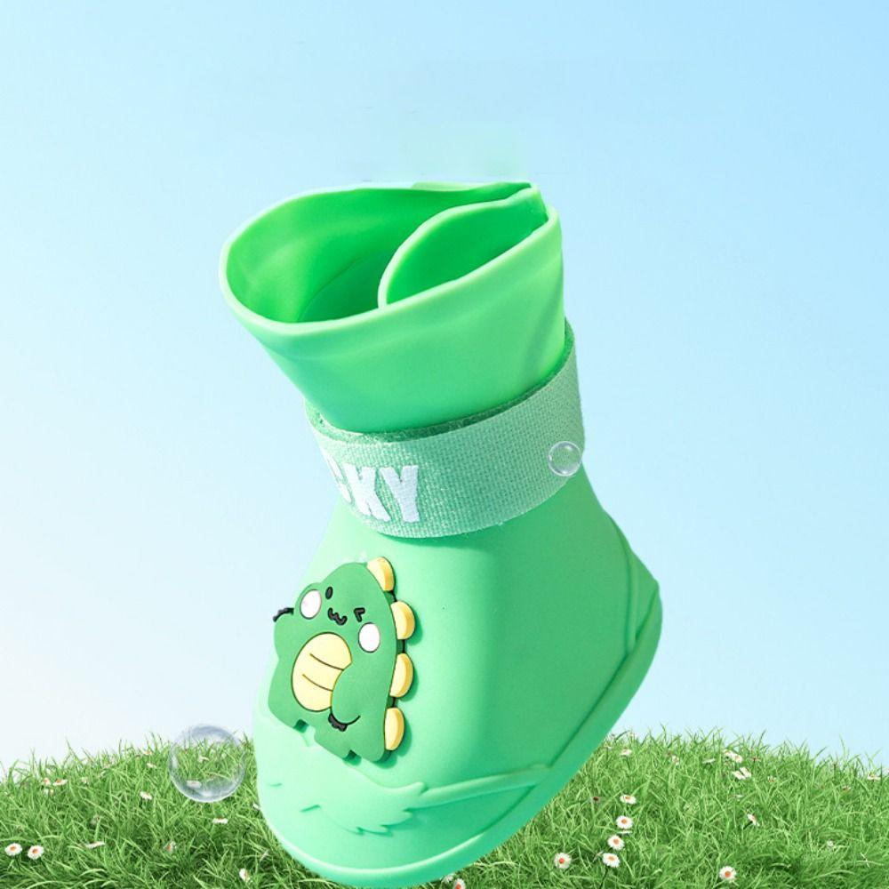 4pcs/set Waterproof Dog Rain Shoes Wear Resistant Dog Ankle Boots Pet Foot Cover  For Dogs Puppy