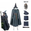 Party Carnival Men Gandalf Wizard Cosplay Costume for Halloween Adults Movie Witch Role Play White and Gary Cloak Set for