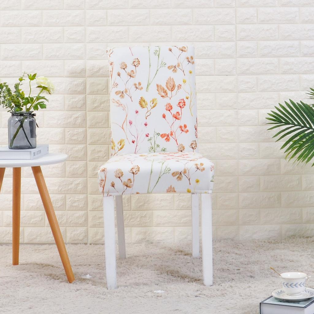 4Pcs Modern Printed Chair Cover Elastic Seat Chair Covers Removable And Washable Stretch Banquet Hotel Dining Room Cover