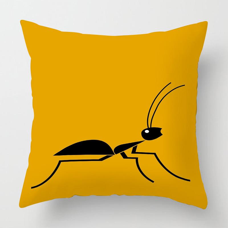 Față de pernă cu model geometric de animale 18x 18 inch față de pernă imprimată lavabilă la mașină decorare casă canapea 45x45cm