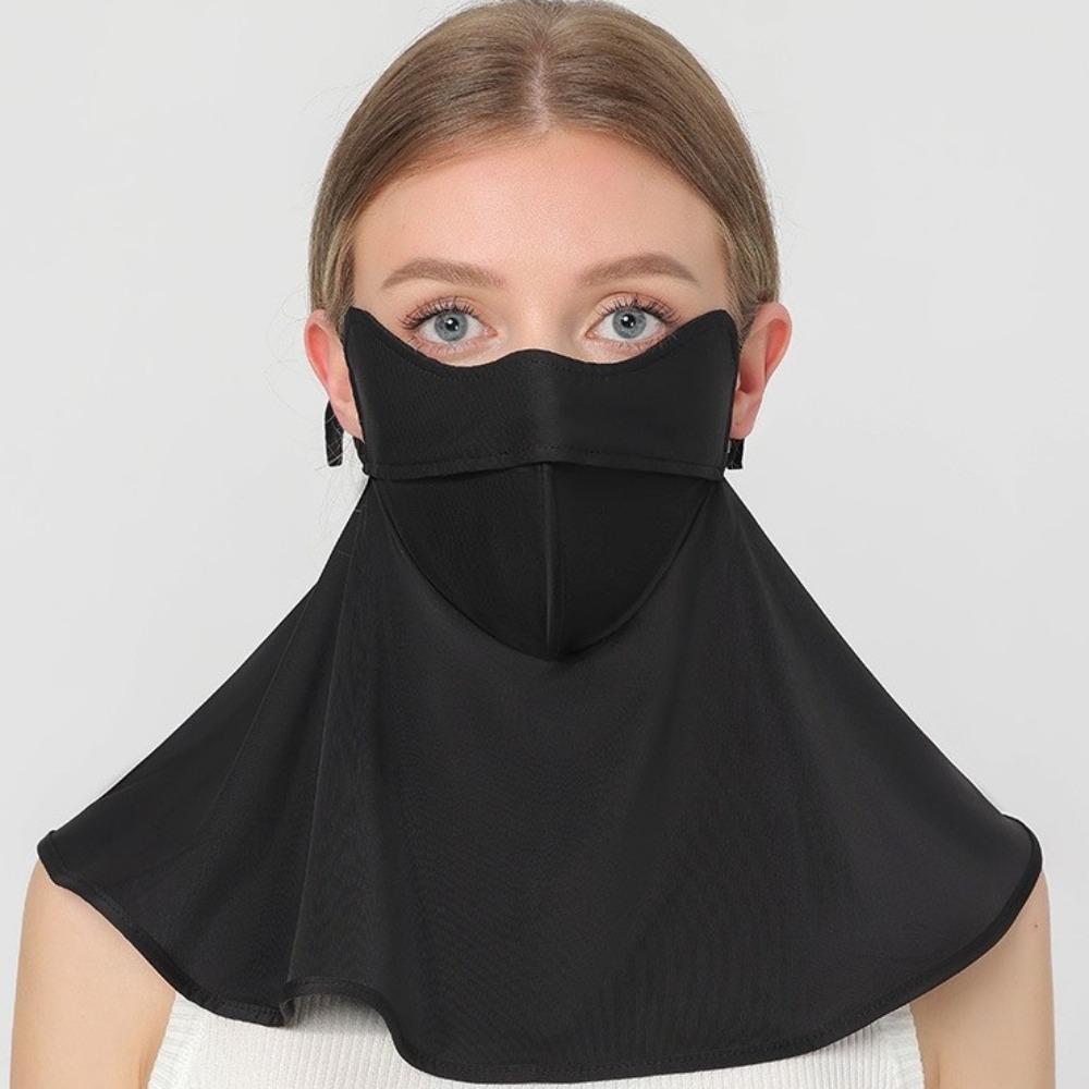 Anti-UV Ice Silk Sunscreen Mask Neck Protection Facial Gini New Bandana Scarfs  Outdoor Sports