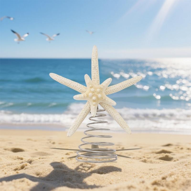Star Fish Tree Top Ornament Christmas Tree Star Decorations for Christmas Tree Embellishments Winter Holiday Decoration