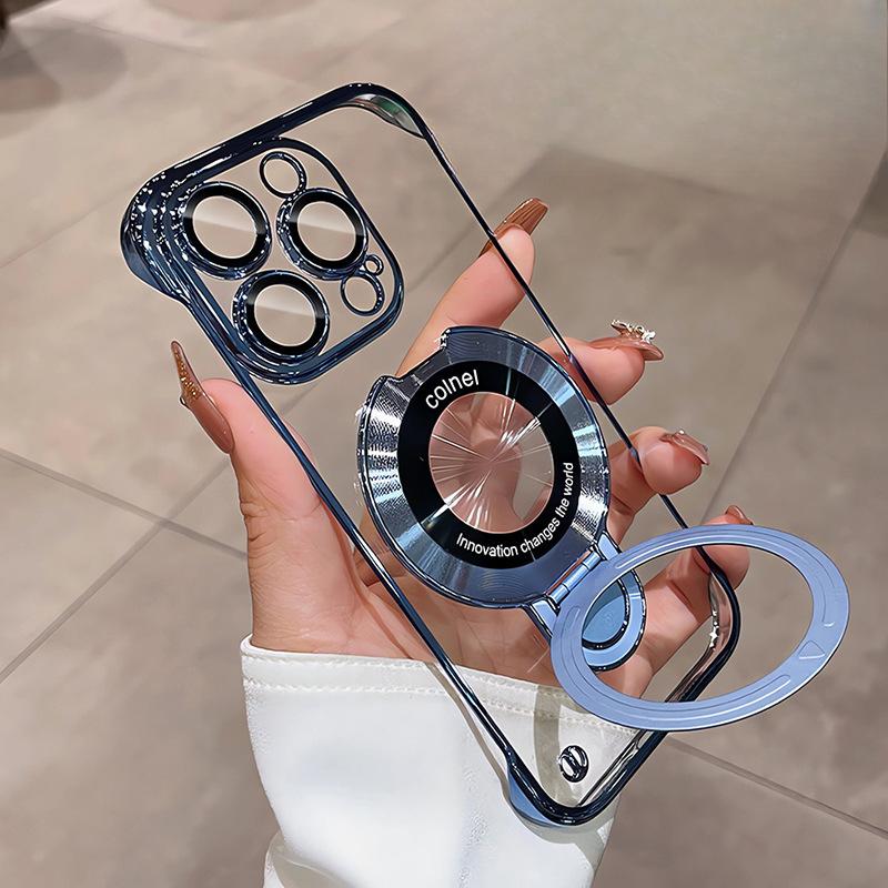 Anwendbar auf iPhone16 Magnetische Handyhülle Apple 15 Promax Schutzhülle 14 Transparent Galvanisiert Ohne Rand
