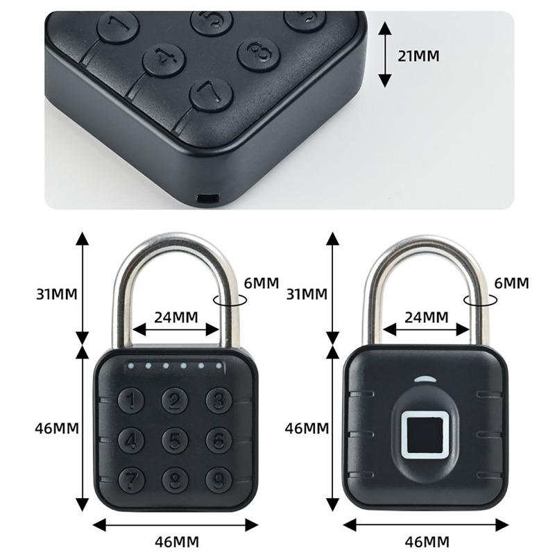 Smart Fingerprint Padlock Waterproof Keyless Security Bluetooth Electronic Luggage Bag Case Anti-theft Lock Outdoor Door Padlock