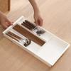 Plastic Adjustable Flatware Tray Space Saving Silverware Drawer Organizer  for Kitchen