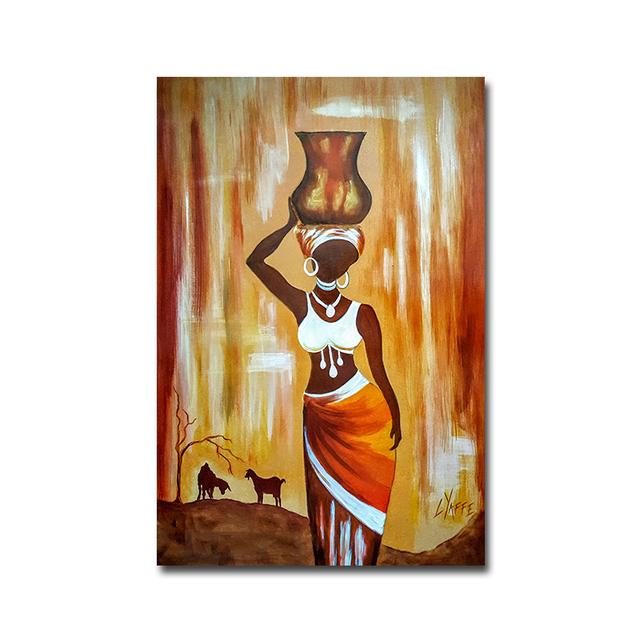 African Women's Art Posters and Prints Abstract African Girls' Canvas Wall Art Images