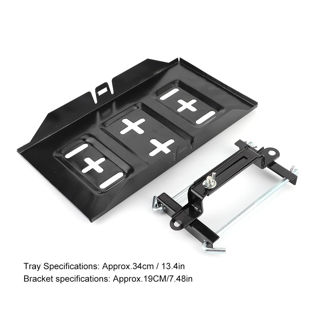 Battery Hold Bracket Battery Tray Bracket Storage Battery Holder Tray Mount Hold Down Clamp Bracket Kit Car Accessory