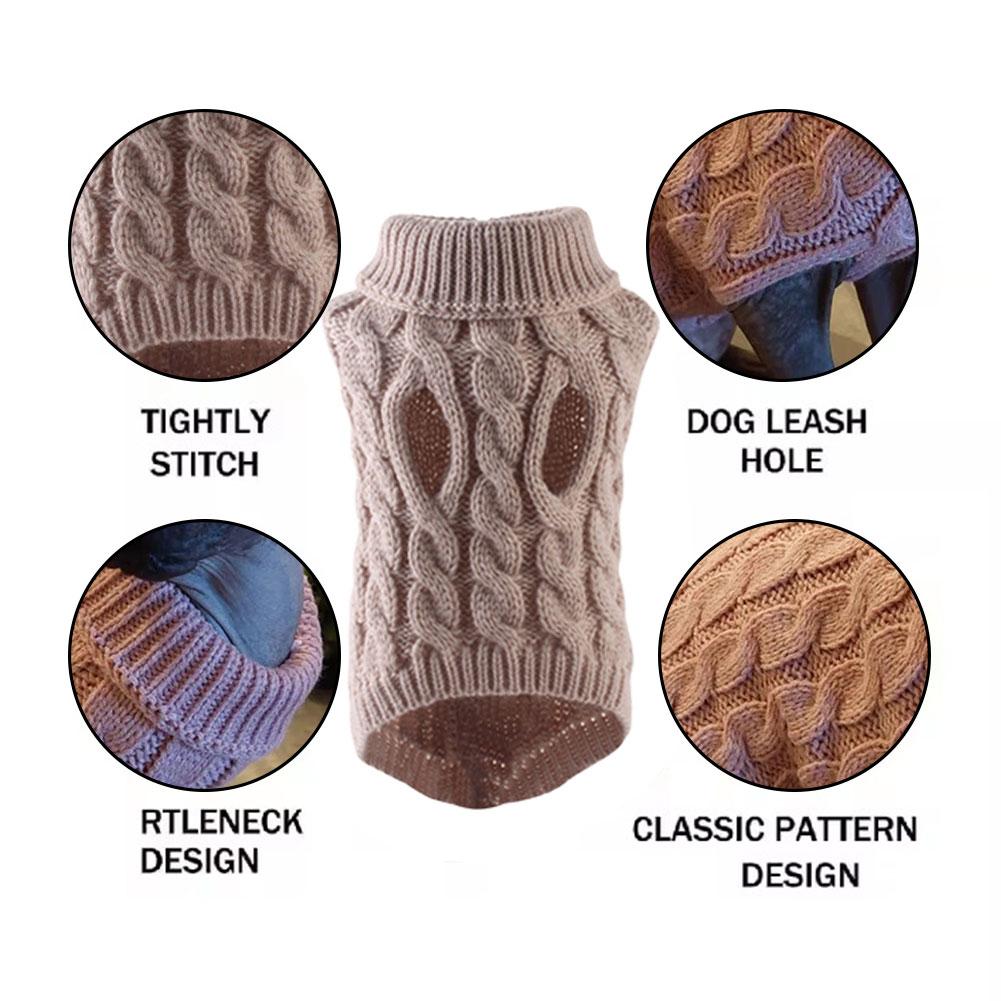 Pet Clothes Sweater Fashion Autumn Winter Warm Dog Sweater Knitted Coat Knitwear for Small Puppy Yorkshire Clothing