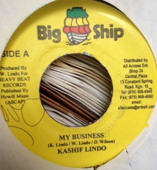 

7inch Record KASHIEF LINDO - My Business NONE Big Ship Jamaica Reggae, Ska & Dub Used