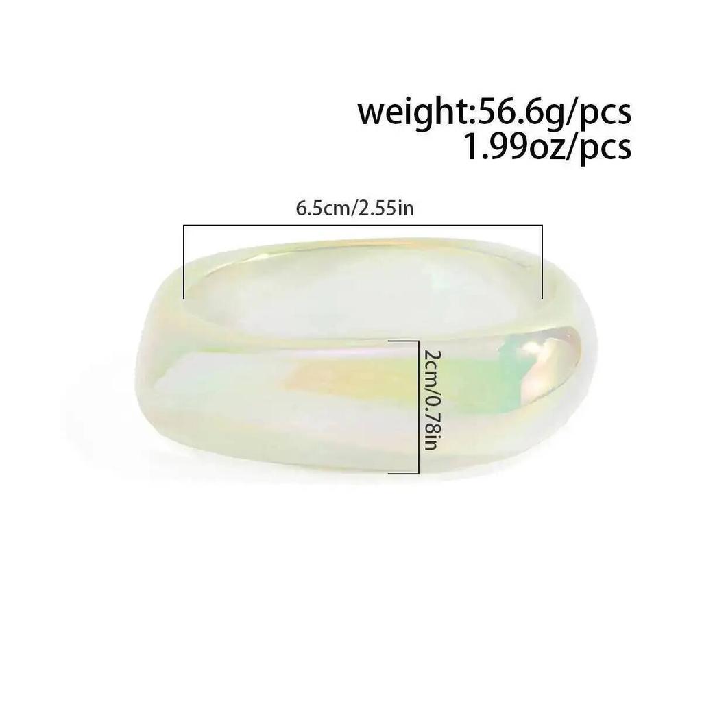 SHIXIN Luxury Colourful Chunky Acrylic Wide Bracelets for Women Creative Geometric Irregular Stackable Cuff Bangle Y2K Accessory