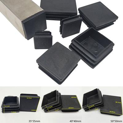 10 pezzi piedini imbottiti tappi per tubi tappi terminali per tubi inserti quadrati neri coprigambe protezione per pavimenti per mobili