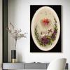 Vintage Sacred Heart of Jesus Poster Abstract Religion Canvas Painting Retro Flower Wall Art Picture For Home Decoration