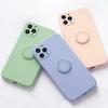 Luxury Liquid Silicone Metal Ring Holder Phone Case for Honor 20 30 30s V30 V40 50 SE 60 70 80 90 Pro Back Cover with Lanyard Shockproof