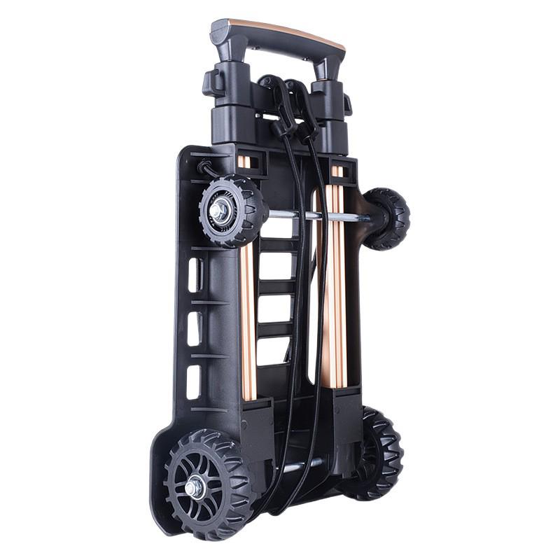 Foldable Aluminum Trolley with Universal Wheels – Portable Shopping Handcart for Outdoor Use