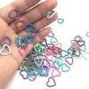 30 Stück Gemischte Farbe Dreieck/Herz Maschenmarkierer Farbige Metall 12-13mm Maschenmarkierer zum Nähen DIY Stricken