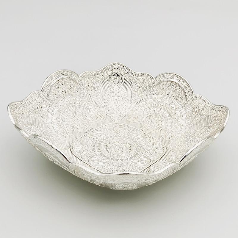 Metal Creative Peacock Plate Nut Fruit Plate Candy Snack Storage Snack Plate Home Living Room Dried Fruit Plate Decoration