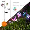 New Solar Powered 3-head Butterfly Light Outdoor Courtyard Decoration Light Solar Powered Lawn Inserted Garden Atmosphere Light
