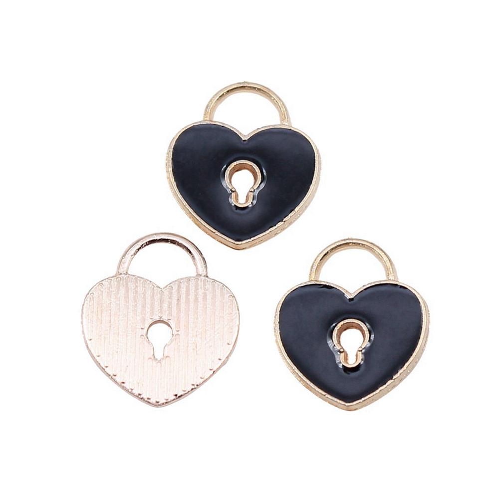 Love Heart Enamel Charms Multi Color Pendants For Romantic Jewelry Component