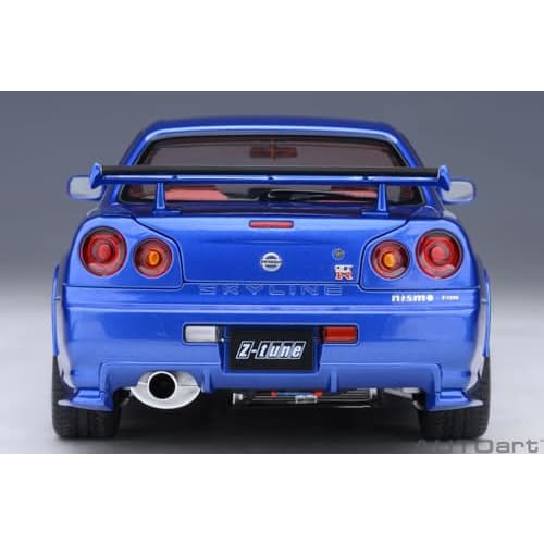 AUTOart 1/18 Scale Nismo R34 GT-R Z-tune Bayside Blue Finished Product