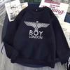 Mens Vintage Crewneck Sweatshirt Loose Fit Couple Style Long Sleeve Student Top Fall