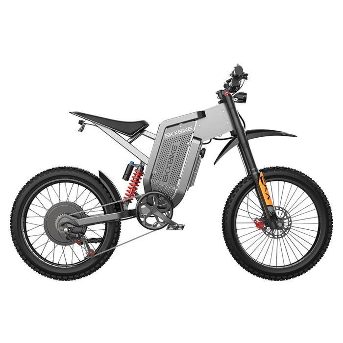Bicicletta elettrica EKX X21 MAX 19" nera, motore 3000W, batteria 60V 30Ah, velocità 75 km/h, sospensione integrale, freni idraulici