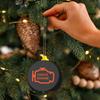 Check Engine Light Christmas Bauble 3" Mechanic Auto Repair Christmas Ornament for Car Enthusiast Gifts Stocking Stuffer