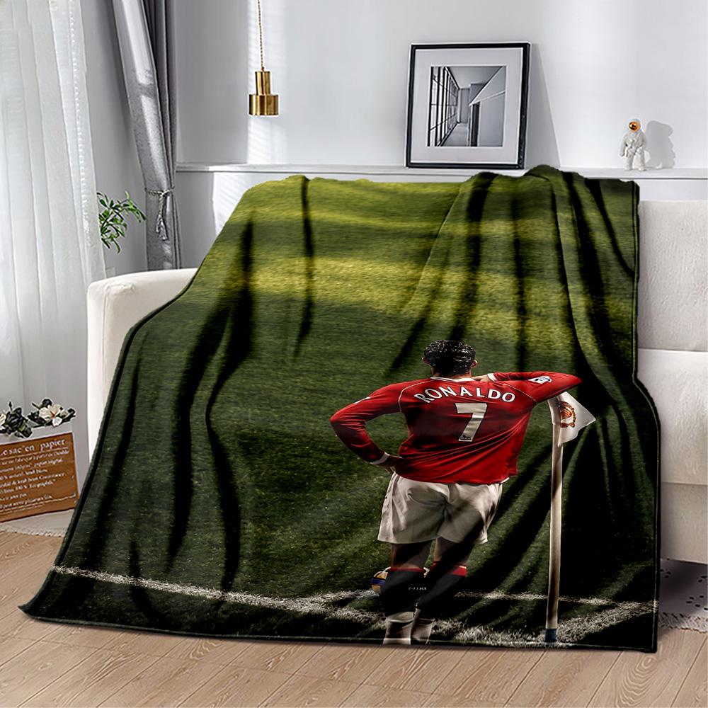 Ronaldo's Solitude Pitch Blanket Ultra-Soft Suitable for Picnics Office Seaside Four Seasons Multipurpose Playful Design Gifts For Family Or Friends