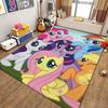 Magical Friendship Pony Gang Theme Rug Soft Nonslip Carpet For Bedroom Study Home Decor Holiday Gift