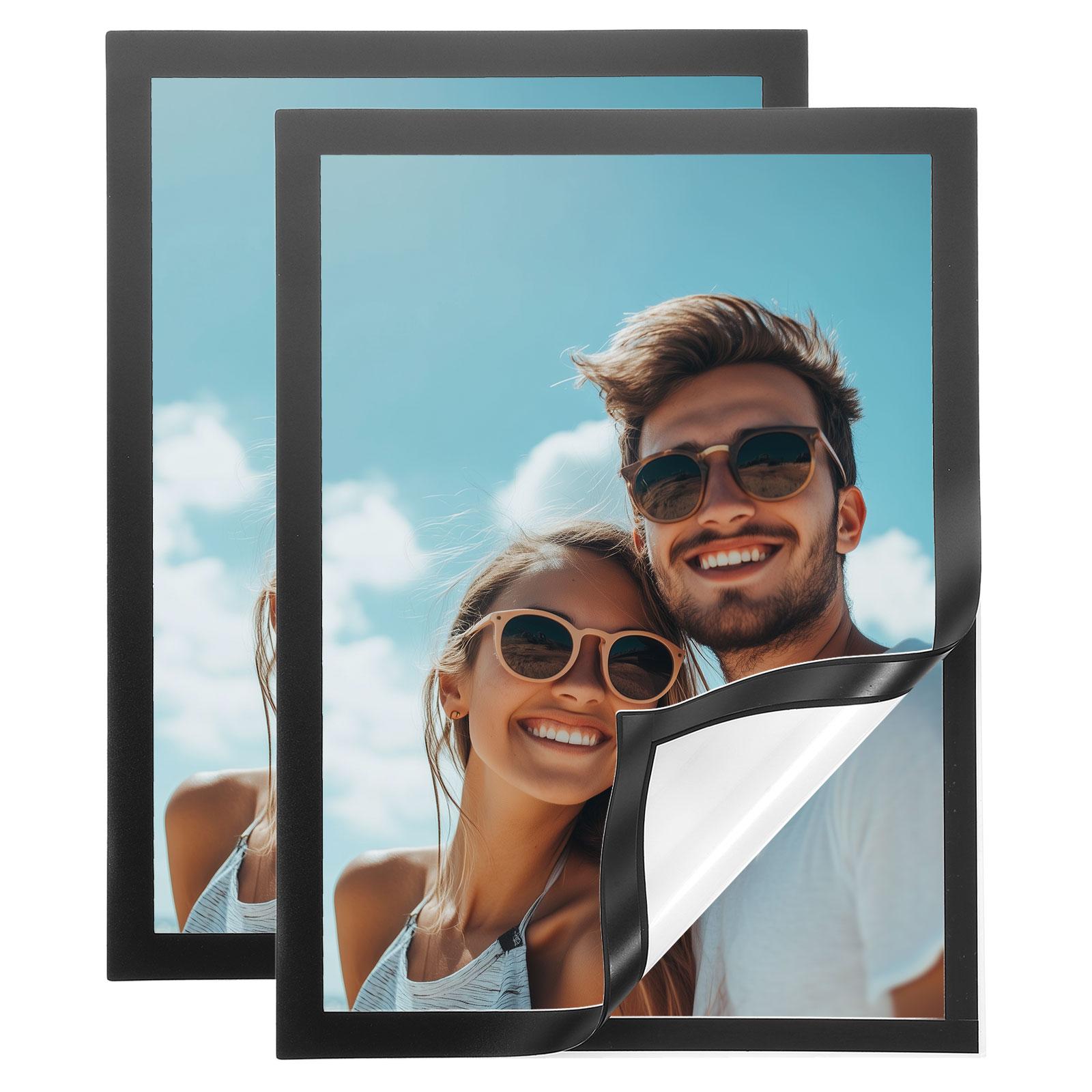 

2-12 шт. Магнитная рамка с клейкой задней стороной ПВХ фоторамка Многоцелевая наклейка на стену для дома, офиса, окна, настенная экспозиция 8 x 11,5 дюйма