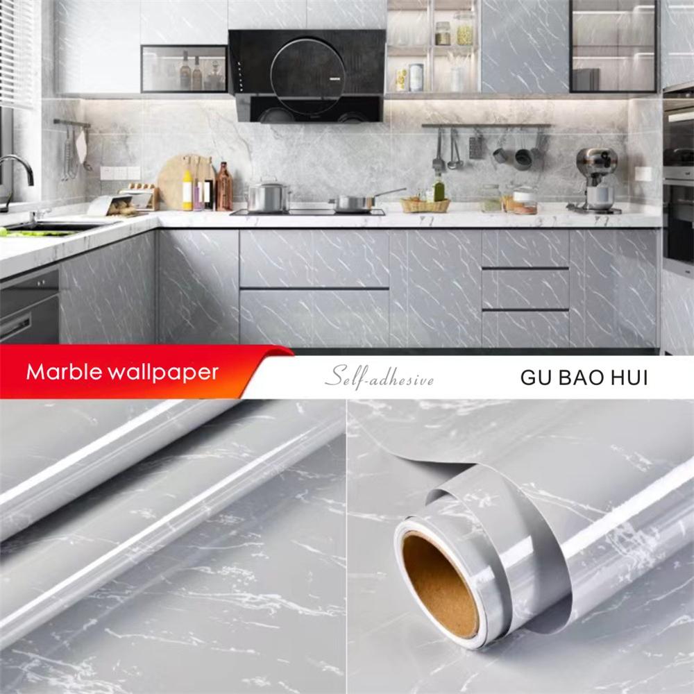 

Мраморные виниловые обои для стен в рулонах водонепроницаемые наклейки на стену ванная стол кухня самоклеящаяся наклейка для декора мебели 40 x 500 CM