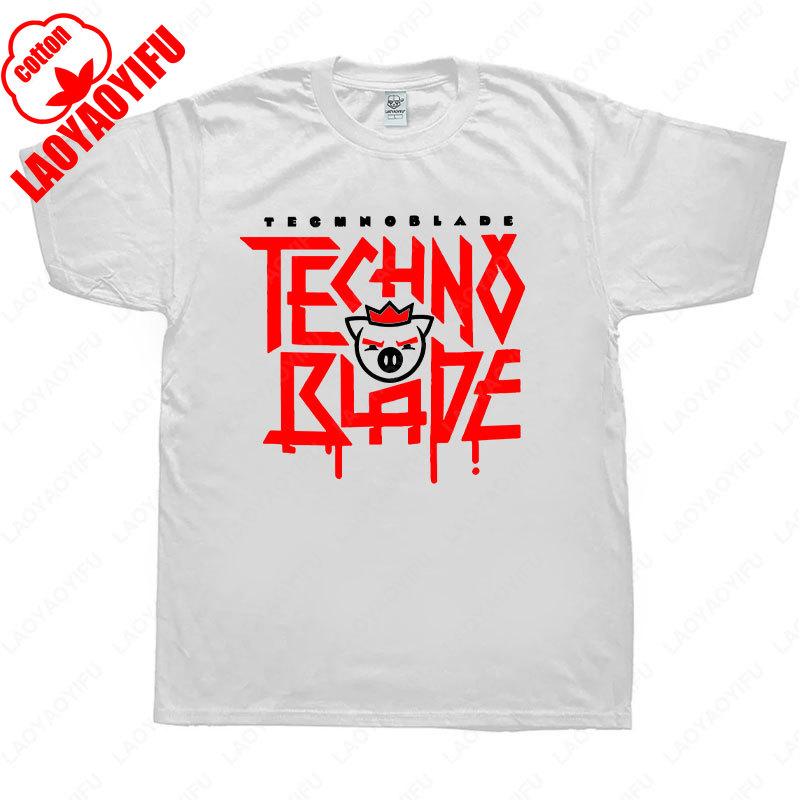 

Technoblade Techno Agro Tee Dream Team SMP Merch T-Shirt Herren Damen Tshirt Sweatshirt Hip Hop Kurzarm Cotton Men Camisetas 4XL