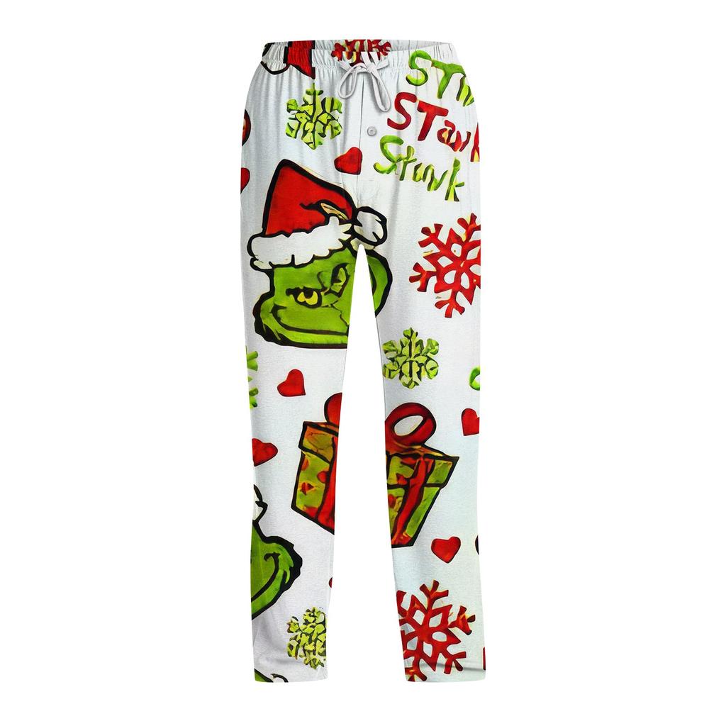 Men's Allover Printed Home Pants Sleeping Pajama Pants Long Pants Pajama Pants Yoga Pants