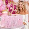 Durable Pink Bows Print Plastic Storage Bags For Jewelry Accessories Rainy Day Protections Pouches