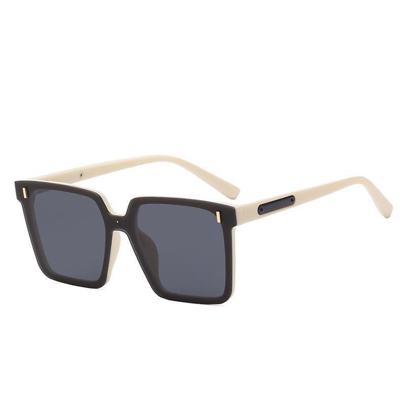 Trendy Unisex Polarized Large Frame Sunglasses with Bare Face Style