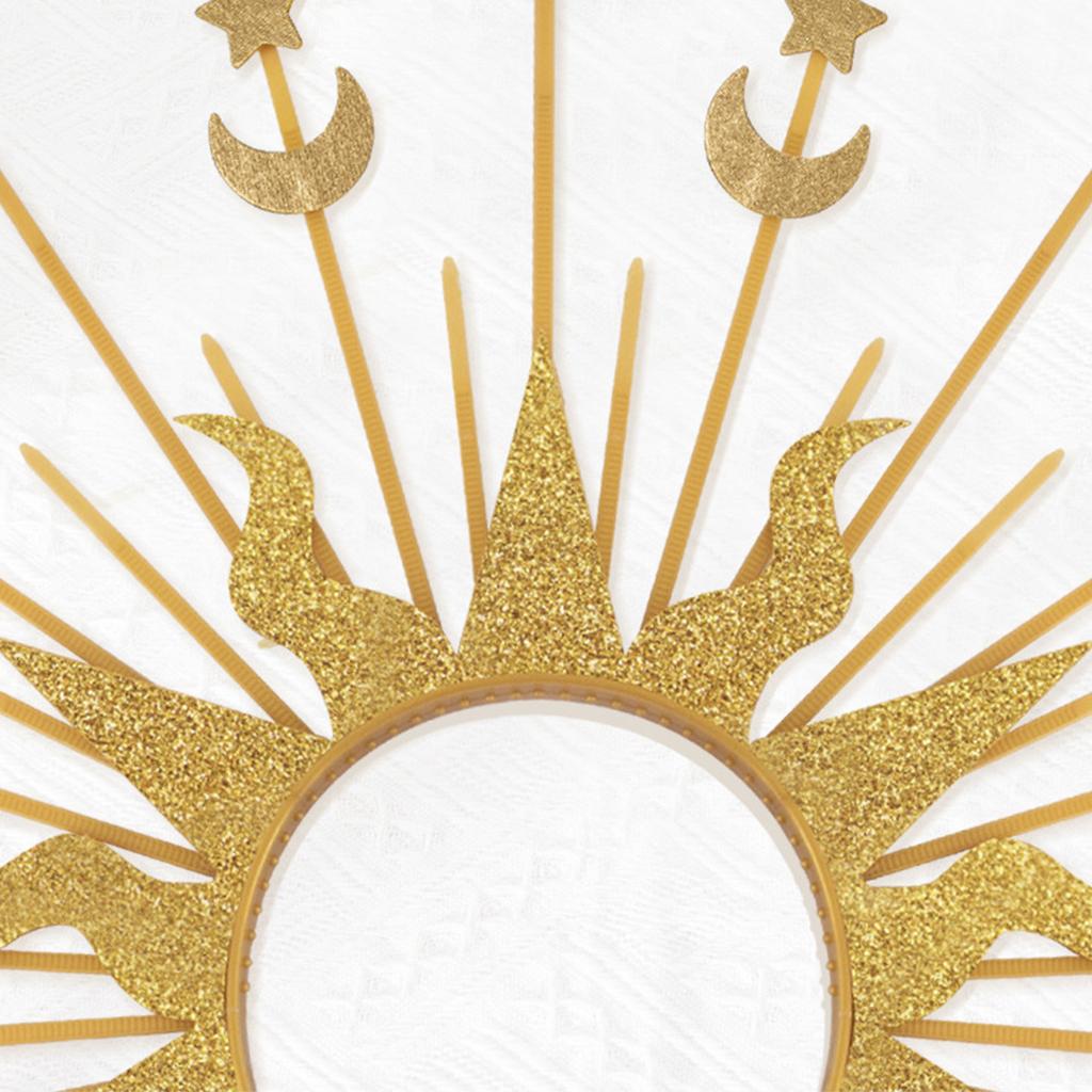 Elegant Radiance Crown Headband Moon Star Baroque Tiaras Hairband Women Cosplay Costume Accessories Church Hairband