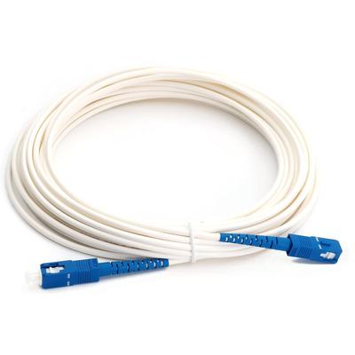 Fiber Optic Optical Line ONU Termination Optical Wiring Optical Cable with Connector Cable, Cable, Device, In-Home Cord, SC-SC (White, 1m)