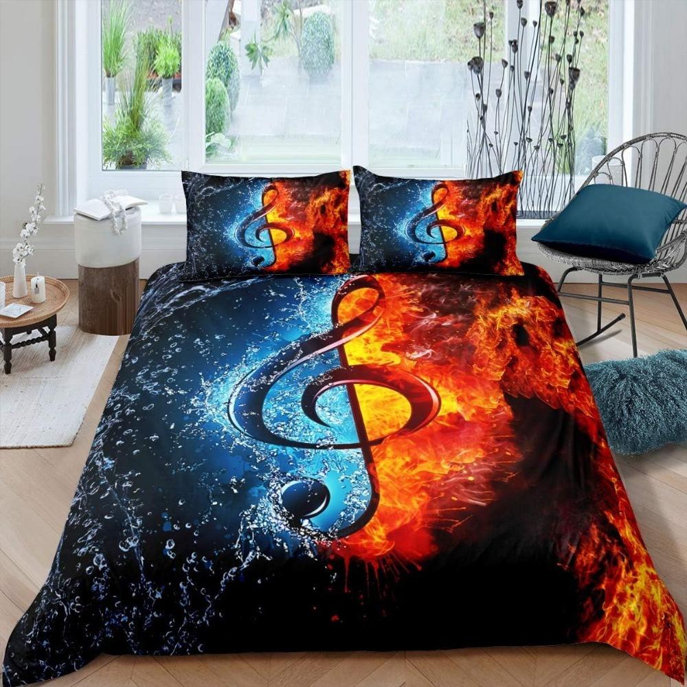 Horse Motif Bedding Set,Microfibre Bedding Sets, Children's Bed Linen with Blue Butterfly Dandelion Children's Bed Linen Girls