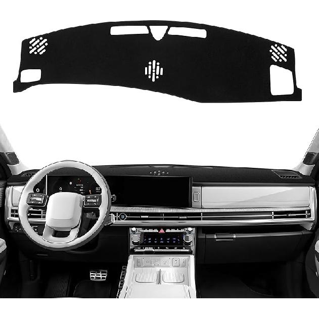 CARTIST Dash Cover Fit For Genesis GV80 2024 2025 Dashboard Cover Mat For GV80 Accessories Non-Slip Carpet Sunshield Glare UV Rays Protector