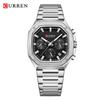 CURREN 8459 Men's Six-Hand Steel Band Business Watch with Calendar