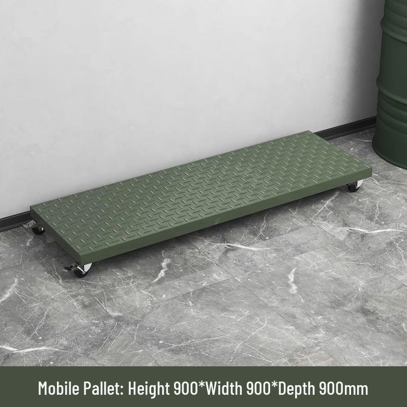 Large Army Green Heavy-Duty Mobile Mesh Storage Cage with Wheels