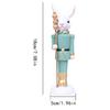 Resin Bunny Decor Easter Desk Statue Rabbit with Scepter Resin Rabbit Animal Sculpture Spring Creative Tabletop Ornaments for
